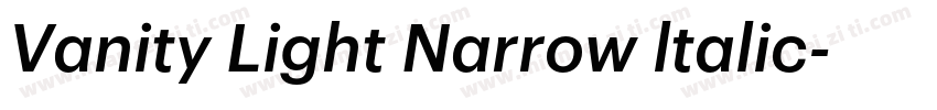 Vanity Light Narrow ltalic字体转换